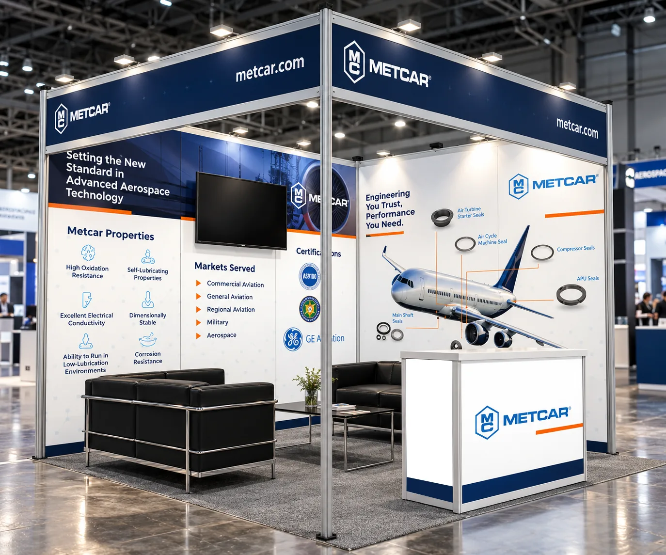 The Metcar tradeshow booth