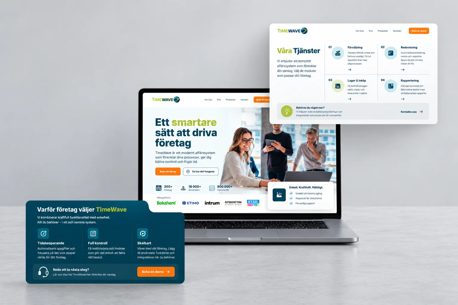 TimeWave services overview, homepage and a why-TimeWave section
